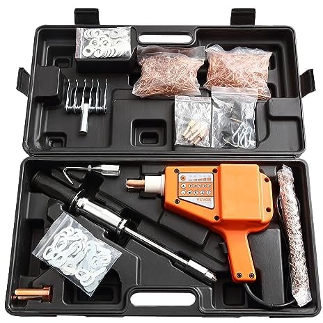 VEVOR Kit de Soldadura de Pernos para Extractor de Pernos de Carrocería de 800W 5 modos, Pistola Soldadora, Máquina de Reparación de Abolladuras de Carrocería, 13 Accesorios para Automóviles, Camiones