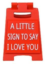 RUDFUZ A Little Sign To Say I Love You Love Themed Mini Sign Ornaments Romantic Love Language Sign Plaque for Home Decor