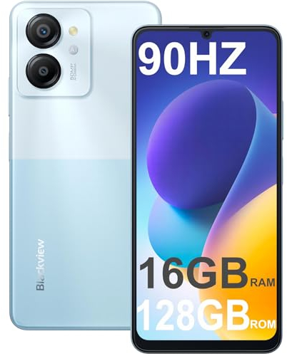Blackview Color 8 Handy 16GB+128GB/1TB TF,50MP/90Hz/6000mAh,Android 13 Smartphone Ohne Vertrag Günstig 2.0Ghz Octa-Core,6,75 Display 4G Dual SIM Handys,Fingerabdruck/Face ID/GPS/OTG