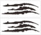 2 Pezzi Adesivo per Auto Graffi Artigli, Adesivi per Auto a Forma di Graffi Nero Adesivo Mostro Artigli Segni Adesivi Auto Tuning Strisce Decorative per Auto Nero