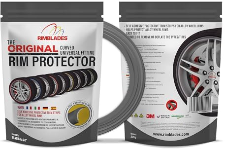 Aroba Rimblades Original GRAU NEU 2024 universal FELGENSCHUTZ & STYLING Felgenschutzring Alu Felgen Ringe Felgenrandaufkleber Felgenstyling Felgenhornschutz Rim Protector Ringz