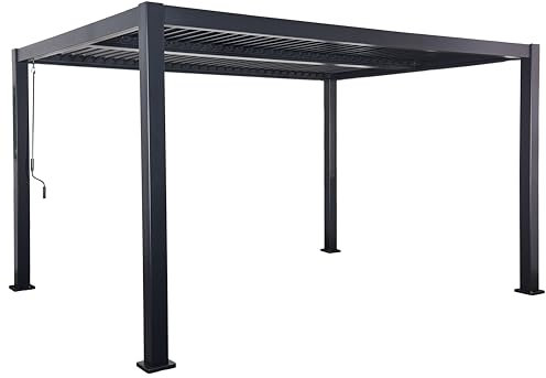Bello Giardino Gazebo Garden Pergola Folding Gazebo, Party Tent, Aluminium Construction, Garden Gazebo, 3 x 4 m, Palermo Grey, Gazebo 3 x 4 cm, Waterproof, Stable, Outdoor Gazebo Weatherproof