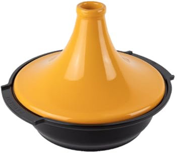 PEUGEOT - Plat à Tajine en Céramique - 30 cm - Compatible Tous Feux y compris Induction - Fabrication Française - Jaune Safran