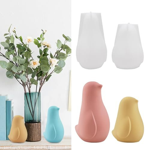 JJYHEHOT2 Stück Silikonform Vogel, Ostern Silikonformen Vogel, Silikonformen Gießformen Frühling Vogel, Gießform Ostern, Kerzengießform Silikon