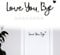 Love You Bye Above Door Sign Love You Bye Wood Signs Wall Decor Expresses Warmth for Placing in The Entrance Living Room Bedroom Etc.Adding a Warm and Romantic Atmosphere to Your Home