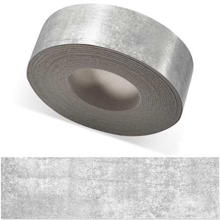 ben+camilla.com Kantenumleimer zum Aufbügeln | Beton Hell 45 mm x 5 m Rolle (glatt matt) | Premium Qualität für professionelle Ergebnisse | Kantenschutz