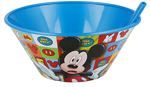 Stor Bowl with Straw (Mickey Mouse)
