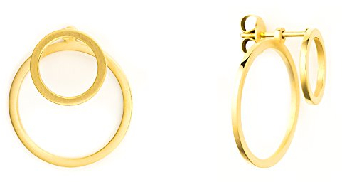 Heideman Ohrringe Damen Ewiger Kreis - aus hochwertigem Edelstahl - silber gold rosegold farbend - runde Ohrstecker für Frauen - 2 in 1 Ohrschmuck - Doppelohrringe vorne und hinten