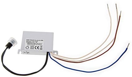 HUBER Twilight 3LV interruttore crepuscolare per esterni, sensore crepuscolare regolabile [5-50 Lux], sensore protetto IP44 I interruttore crepuscolare da incasso, 12-24V AC/DC