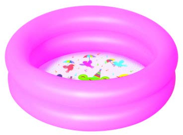 Bestway Planschbecken Kiddie Lounge, 61 x 15 cm 2 Ringe (Rosa-)