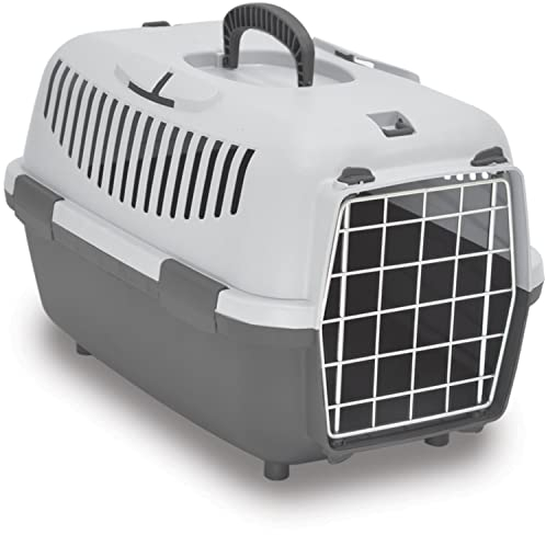 Nomade Lux 1 Hundebox - Transportbox für kleine Hunde und Katzen - 48 x 32 x 32 cm - Kann bis zu 6 kg tragen. Robustes Polypropylen. Türen aus Metal