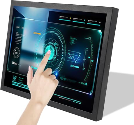 VSDISPLAY Industrieller Touch-Monitor,48,3 cm 19 Zoll 1280 x 1024 1000 nit TFT resistiver Touch-Sensor LCD Bildschirm, VGA DVI Video Eingang