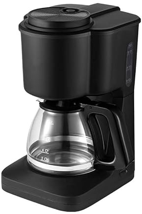 Cafetera con jarra térmica, cafetera de filtro con jarra de cristal y tope de goteo, cafetera para 5-6 tazas, café de filtro, filtro extraíble