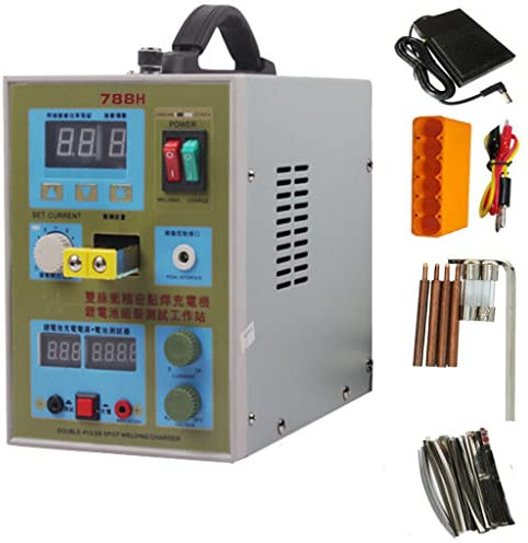 788h 1.5kw Spot Welder Led Light Lithium Battery Pulse Spot Welding Machine Test USB Charging for 18650 Battery Weldering