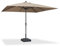 PURPLE LEAF Aluminium Sonnenschirm 300 x 300 cm Balkonschirm mit Kurbel, für Garten, Markt, Terrasse, Markt Tisch Schirm UV-beständig, wasserabweisend, Taupe