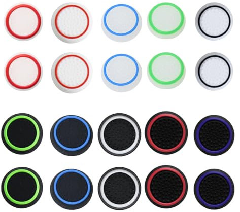 XPEX 20 PCS Accesorios de Controlador, PS5 PS4 Xbox One Controlador Tapas de Joystick Tapas de Agarre del Pulgar Tapas de Agarre del Controlador Tapas Protectoras de PS5