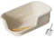perfk Katzentoiletten,Antihaftbeschichtete Katzentoilette,Große,Tragbare Katzentoilette mit Spritzschutz An Den Seiten,Katzentoilette,Sandkasten für, Beige