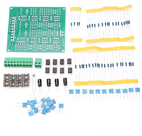 Hyuduo Professionelles Design NE5532p Opamp Vorverstärker-Modul -Kit mit 3-Kanal-Ausgang Dual DC9-15V -24 DB/OCT, Audio-Enthusiasten