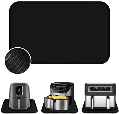 Soodyoow Heat Resistant Mat 30x45cm, Heat Resistant Underlay for Air Fryer, Countertop Protector, Fibreglass Silicone Heat Protection Mat for Kitchen Worktops, No-Slip and Waterproof