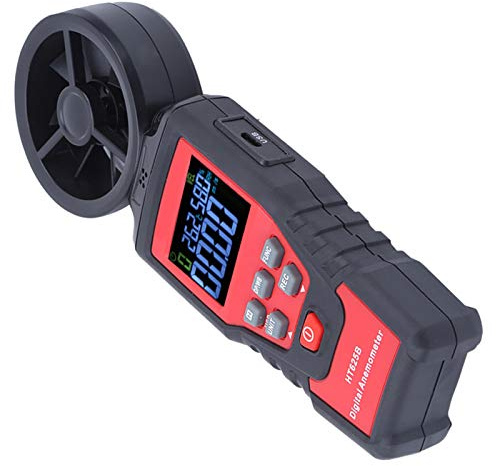 Walfront HT625B Digitales Anemometer, Tragbarer Temperatur- und Luftfeuchtigkeitstester, Genaue Messung der Windgeschwindigkeit für Outdoor-Enthusiasten und Nautische Anwendungen