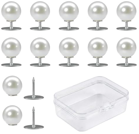 ZMaglorian 12 botones de nácar (12 mm) con caja de almacenamiento, botones de presión sin costura para camisa, cárdigan y blusa, botones reutilizables como repuesto de broche
