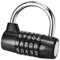 Cadenas robuste pour casier de sport Serrure à combinaison 5 lettres, noir
