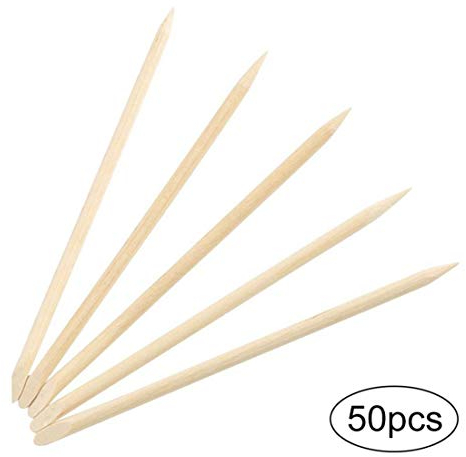 50PCS Uñas De Arte Naranja Madera Palillos De La Manicura Del Removedor De Cutículas De Pedicura Herramienta De Bricolaje Nail Art Supplies