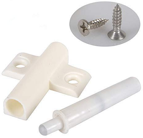 30x Door Damper, White Soft Close Dampers for Kitchen Cabinet Cupboard Door Drawer Closer Buffers with Screws