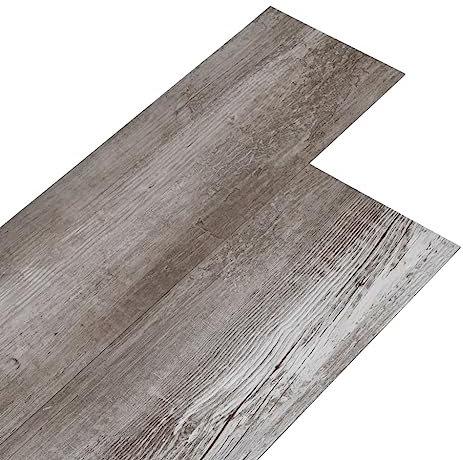 vidaXL PVC Laminat Dielen Selbstklebend Vinyl Boden Bodenbelag Fußboden Planke Vinylboden Designboden Dielenboden 5,21m² 2mm Mattbraun Holzoptik