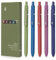 FIOVER 5 x Gelstifte, schnell trocknende Tinte, feine Spitze, Premium, einziehbar, schwarze Tinte, glattes Schreiben