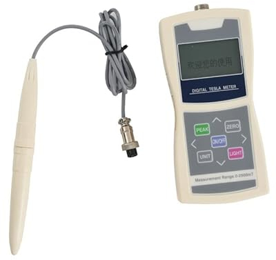 Digitales Tesla-Messgerät, Magnetfeld-Tester mit Sonde, 0–2400 mT (Genauigkeit 1,0)