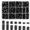 Meafeng 1000 Pcs Electrical Outlet Screws Spacers, Nylon Round Spacer for M3 M4 Screws, Black Spacers Without Threaded, Spacers Assortment Kit for Electrical Screws Switch and Receptacle (Black)