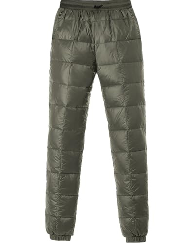 HOTIAN Damen Daunenhose Ultraleichte Winter Warme Daunenhose Jogginghose Winddicht Winterhose Wasserabweisend Skihose Thermohose