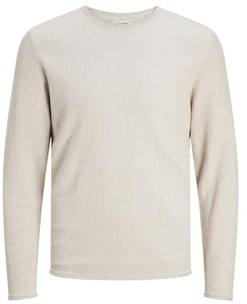 JACK & JONES Male Strickpullover Einfarbig Strickpullover | Knit Fit, Einfarbig, Langarm, Casual, Bei max. 40°C im schongang waschen