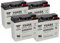 4X AGM BLEI AKKU 12V 22Ah kompatibel 48V Scooter ROLEKTRO 5 ECO-City Plus 45 REC22