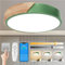 Yexati Lámpara de Techo Regulable,24W Plafon LED Techo con Mando a Distancia,3000K-6000K,Lampara LED Techo Modernos de Madera,Verde