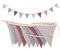 HIOPOIUYT Wimpelkette aus Baumwollstoff, dreieckige Banner, Girlanden für Kinderzimmer, Baby-Schlafzimmer und Spielzimmer-Dekoration