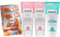 Balea 7er-Set Hautpflege: Hydrogel AUGENPADS Pumpkin Spice Latte mit Koffein, 4 St + Beauty Expert PEELING BODYLOTION 5% AHA, 2 x 200 ml + Beauty Expert BODY CREMEGEL 5% Niacinamide, 200 ml (600 ml)