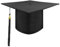 AUYAO Bachelor Hut Abschluss Hut Unisex Doktorhut Verstellbar Graduation Cap Absolventenhut hüte Geschenk für Abitur Studium Master Bachelor Abschluss Examen Hochschule Doktortitel Student (Schwarz)