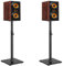 OUUTMEE Supports d'Enceinte Universel 1 Paire, Pieds d'Enceintes Réglable en Hauteur avec Gestion des Câbles Jusqu'à 10KG, Supports pour Enceintes de Sol Compatibles avec Enceintes Bose, JBL, Klipsch