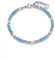 Luca Barra Herren-Armband aus Stahl mit türkisfarbenen Steinen. Länge: 19 + 3 cm, Durchmesser: 4 mm. Die Referenz ist BA1169, 22 cm, Legierter Stahl