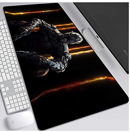 ITBT Mauspad Call of Duty Gaming Mauspad, 800 x 300 mm, 3mm Vernähte Kanten, rutschfest Anime Mousepad, mit Einer speziellen Oberfläche verbessert Geschwindigkeit und Präzision, C