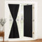 StangH 2 Panels Thermal Blackout Door Curtains - Sticky Velcro Portable Blackout Blinds Shades Temporary Privacy Window Curtains, Adjustable Blinds for French Door, W26 x L72, Black