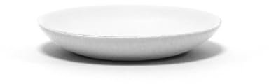 Douceur d'Intérieur, Porte-Savon (Diamètre 11.5 x 2 cm) Mambo Blanc, Grès Soft Touch