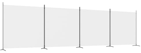 vidaXL Paravent 4-TLG. Raumtrenner Raumteiler Trennwand Umkleide Sichtschutz Spanische Wand Wohnzimmer Schlafzimmer Weiß 698x180cm Stoff