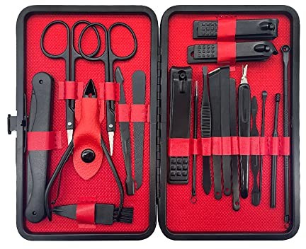 CIOUYAOS 20pcs Nagelknipser Nagelset, Maniküre Nail Care Pediküre Fusspflege Nagelschere Nagelpflege Set, Professionell Nagel Tools für Männer Frauen Hand Füße (Geschenk Set)