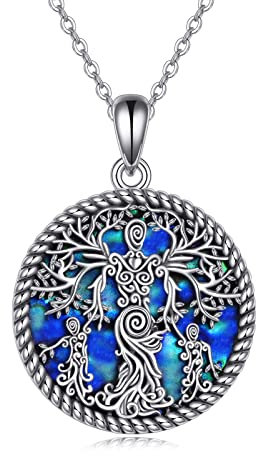 YAFEINI Collier arbre de vie en argent sterling 925 avec pendentif en forme d'arbre de vie et nœud celtique, bijoux pour femmes, cadeaux, Argent sterling, Nown
