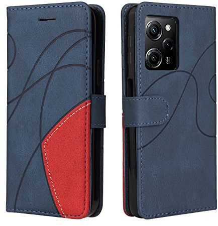 CXTcase Handyhülle für Xiaomi Redmi Note 12 Pro, Flip PU Leder Hülle Cover, Modisch Flip Case für Redmi Note 12 Pro Handytasche Schutzhülle, Blau