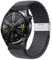 AidorMax Nylon Elastische Uhrenarmbänder Schnellspanner-Armband 22mm, Ersatzarmbänder mit Verstellbarer Rutschfester Schnalle für Smartwatches und Armbanduhren Herren Damen (22mm, Grau)