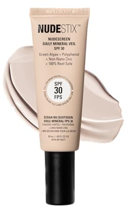 NUDESTIX Nudescreen Daily Mineral Veil SPF 30 Cool – Mineralischer Sonnenschutz für das Gesicht – Getönte Tagespflege & Primer – Leicht, Hydratisierend 50ml